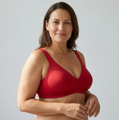 Le soutien-gorge sans armatures qui maintient, galbe et soulage et embellit enfin les poitrines généreuses.