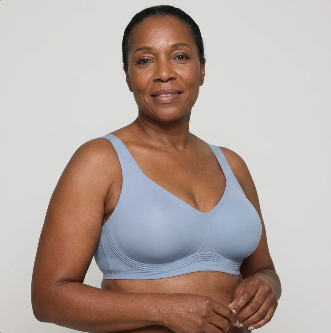 Le soutien-gorge sans armatures qui maintient, galbe et soulage et embellit enfin les poitrines généreuses.